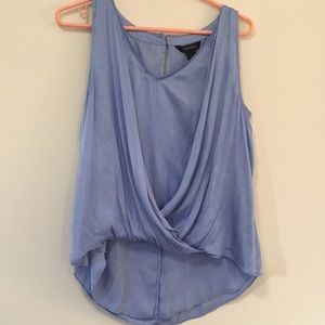 Periwinkle draped blouse
